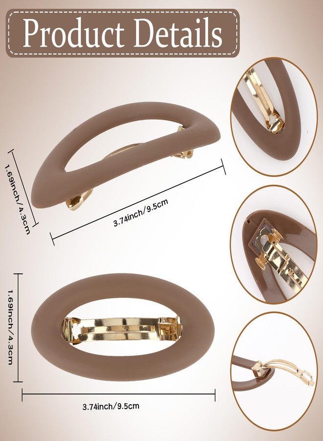 Amariver Hair Barrettes for Women 4packs Hair Clips French Barrette Clip Oval Hair Clips for Thick Thin Long Short Hair Fashion Accessories for Women Girls - Image 2